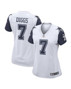 Trevon Diggs 7 Dallas Cowboys Women Team Game Jersey – White