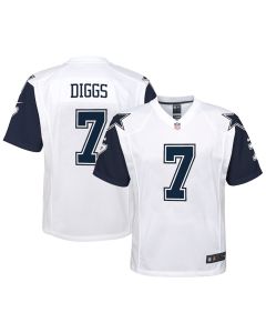 Trevon Diggs 7 Dallas Cowboys YOUTH Alternate Game Jersey – White