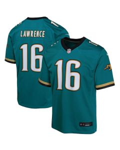 Trevor Lawrence 16 Jacksonville Jaguars Prowler Throwback Player Game YOUTH Jersey – Teal