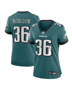 Tristin McCollum 36 Philadelphia Eagles Women’s Team Game Jersey – Midnight Green
