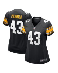Troy Polamalu 43 Pittsburgh Steelers Women Retired Jersey – Black