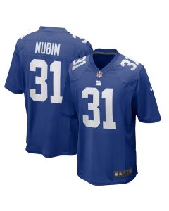 Tyler Nubin 31 New York Giants Team Game Men Jersey – Royal