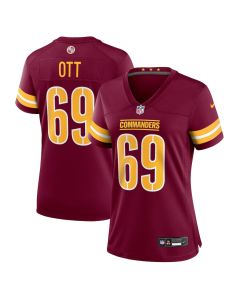 Tyler Ott 69 Washington Commanders Women’s Game Jersey – Burgundy