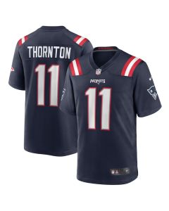 Tyquan Thornton 11 New England Patriots Game Men Jersey – Navy