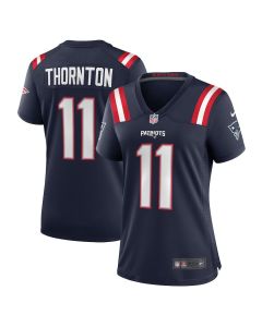 Tyquan Thornton 11 New England Patriots Women Game Jersey – Navy