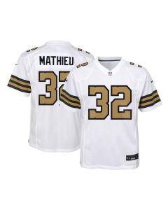 Tyrann Mathieu 32 New Orleans Saints YOUTH Game Jersey – White