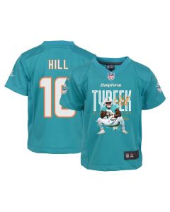 Tyreek Hill 10 Miami Dolphins Cheetah Celebration Game YOUTH Jersey – Aqua