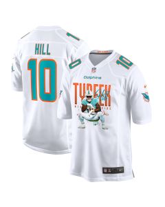 Tyreek Hill 10 Miami Dolphins Cheetah Celebration Game YOUTH Jersey – White