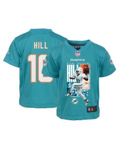 Tyreek Hill 10 Miami Dolphins The Cheetah Game YOUTH Jersey – Aqua