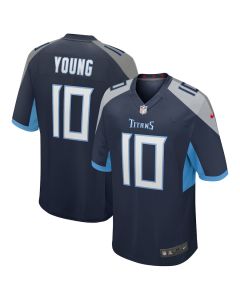 Vince Young 10 Tennessee Titans Men Game Retired Jersey – Navy