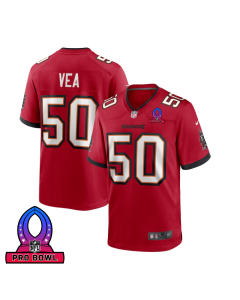 Vita Vea 50 Tampa Bay Buccaneers 2025 Pro Bowl Patch Game Men Jersey – Red