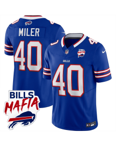 Von Miller 40 Buffalo Bills Bills Mafia Patch Game Men Jersey – Royal