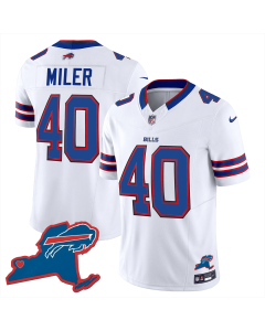 Von Miller 40 Buffalo Bills New York Patch Game Men Jersey – White