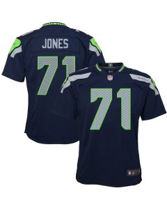 Walter Jones 71 Seattle Seahawks YOUTH Retired Game Jersey – Navy Blue