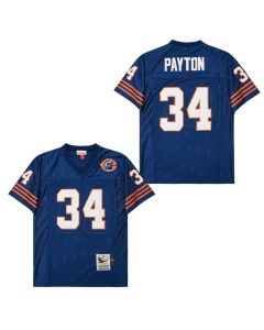 Walter Payton 34 Chicago Bears Retro Throwback Men Jersey – Navy