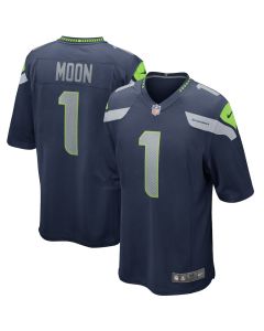 Warren Moon 1 Seattle Seahawks Game Retired Jersey – College Navy