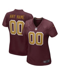 Washington Football Team Women Alternate Custom Jersey – Burgundy