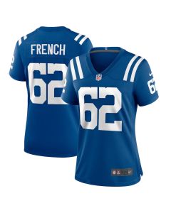 Wesley French 62 Indianapolis Colts Women’s Game Jersey – Royal