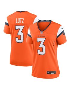 Wil Lutz 3 Denver Broncos Women’s Team Game Jersey – Orange