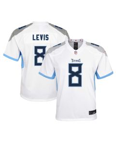 Will Levis 8 Tennessee Titans Player Game YOUTH Jersey – White