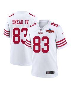 Willie Snead IV 83 San Francisco 49ers NFC Champions Patch Game Men Jersey – White