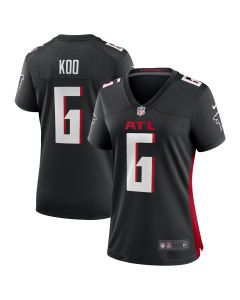 Women’s Atlanta Falcons Younghoe Koo Black Team Game Jersey