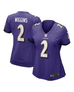 Women’s Baltimore Ravens Nate Wiggins Purple Game Jersey