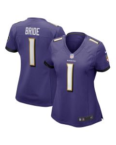 Women’s Baltimore Ravens Number 1 Bride Purple Game Jersey
