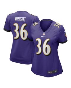 Women’s Baltimore Ravens Owen Wright Purple Game Jersey