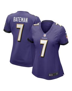 Women’s Baltimore Ravens Rashod Bateman Purple Game Jersey