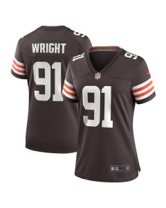 Women’s Cleveland Browns Alex Wright Brown Team Game Jersey