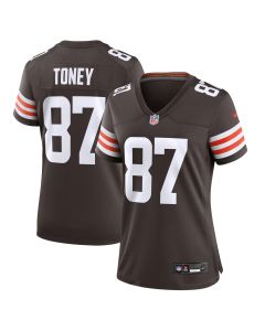 Women’s Cleveland Browns Kadarius Toney Brown Team Game Jersey