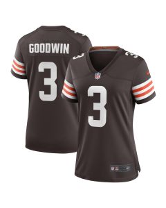 Women’s Cleveland Browns Marquise Goodwin Brown Team Game Jersey