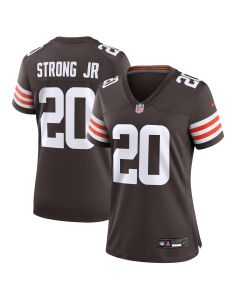 Women’s Cleveland Browns Pierre Strong Jr. Brown Game Jersey
