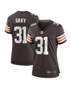 Women’s Cleveland Browns Vincent Gray Brown Team Game Jersey