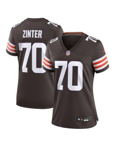 Women’s Cleveland Browns Zak Zinter Brown Game Jersey