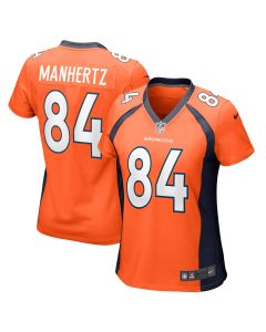 Women’s Denver Broncos Chris Manhertz Orange Game Player Jersey