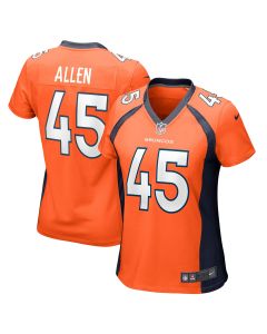 Women’s Denver Broncos Christopher Allen Orange Game Player Jersey