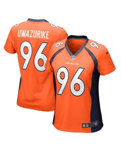 Women’s Denver Broncos Eyioma Uwazurike Orange Game Player Jersey