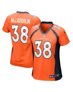 Women’s Denver Broncos Jaleel McLaughlin Orange Game Jersey