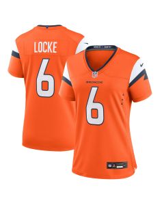 Women’s Denver Broncos P.J. Locke Orange Team Game Jersey