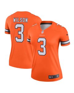 Women’s Denver Broncos Russell Wilson Orange Alternate Legend Player Performance Top