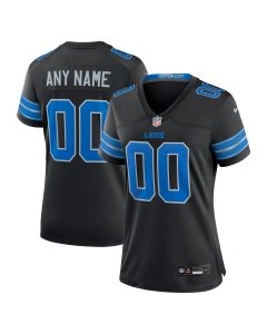 Women’s Detroit Lions Black Alternate Custom Game Jersey