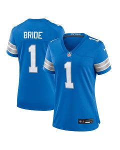 Women’s Detroit Lions Number 1 Bride Blue Game Jersey