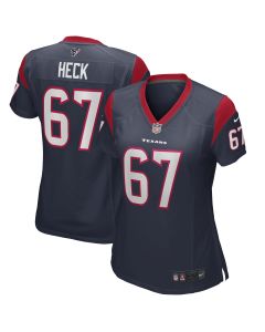 Women’s Houston Texans Charlie Heck Navy Game Jersey