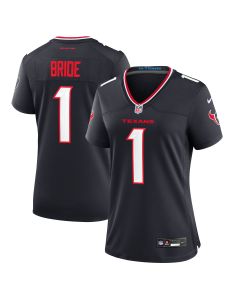 Women’s Houston Texans Number 1 Bride Navy Game Jersey