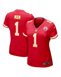 Women’s Kansas City Chiefs Number 1 Mom Red Game Jersey