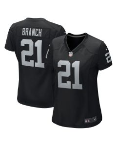 Women’s Las Vegas Raiders Cliff Branch Black Retired Player Game Jersey