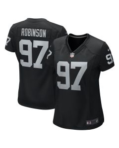 Women’s Las Vegas Raiders Janarius Robinson Black Team Game Jersey