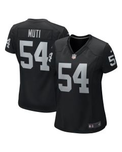 Women’s Las Vegas Raiders Netane Muti Black Team Game Jersey